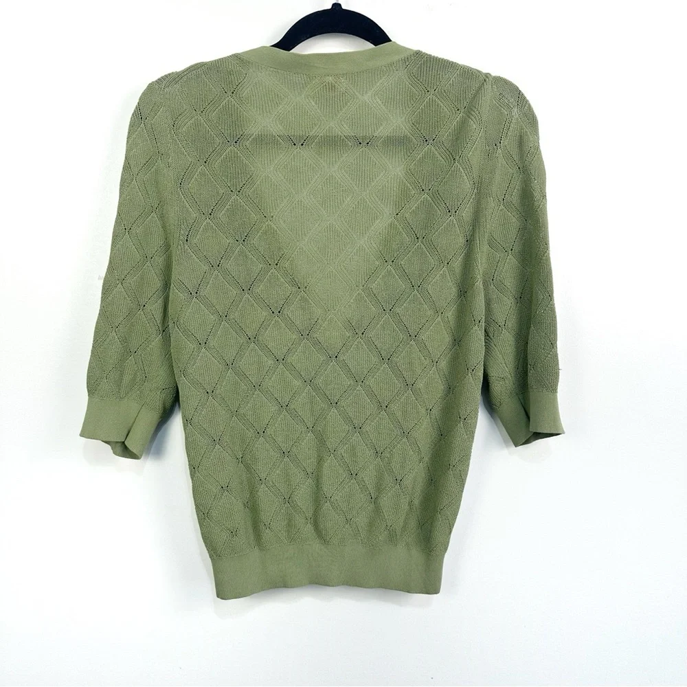 Aritzia Wilfred Dainty Cardigan Green Sz Small - Picture 2 of 11